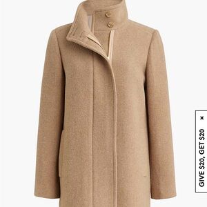 J. Crew Factory Tan Trench Coat with Streamlined Silhouette